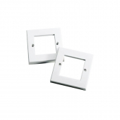 CONNECTIX 1G 2MOD Flat Euro Style Faceplate Square Edge