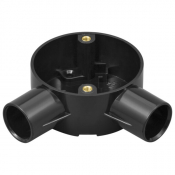 Marshall Tufflex Angle Circular Box 20mm Black