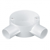 Marshall Tufflex Angle Circular Box 20mm White
