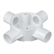 Marshall Tufflex 4 Way Circular Box 20mm White