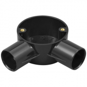 Marshall Tufflex Angle Circular Box 25mm Black