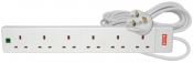 AVSL 6 Gang 13A Extension Lead with Surge Protection (2m)