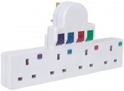 AVSL Plug-in 4 Way 13A Mains Adaptor