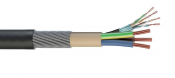 EV Ultra Cable 3 x 6mm + Cat 6 FTP SWA Armoured PVC - Black per metre