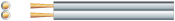 AVSL Economy Fig 8 Speaker Cable, 2 x (42 x 0.2mmØ) White/Black (100m)