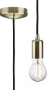 K/Bridge 1.8m E27 Contemporary Pendant Set - Antique Brass
