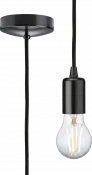 K/Bridge 1.8m E27 Contemporary Pendant Set - Matt Black