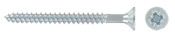 8 x 1.5inch Pozi Countersunk Twinthread Woodscrews BZP