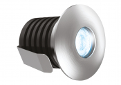 All LED Midi 1W LED 350mA IP65 Marker Light Brushed Aluminium Blue