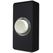 Eterna Illuminated wired surface mounted bell push (Interchangeable White or Black)