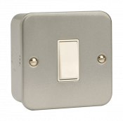Click Essentials 10AX 1 Gang 2 Way Plate Switch Metal Clad