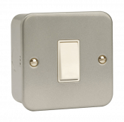 Click Essentials 10AX 1 Gang Intermediate Plate Switch Metal Clad