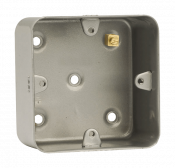Click Essentials 1 Gang 40mm Deep Mounting Box Metal Clad (No Knockouts)