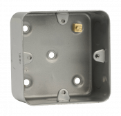 Click Essentials 1 Gang 50mm Deep Mounting Box Metal Clad
