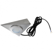 Eterna LED 1.7W triangle cabinet downlight Brushed Nickel