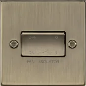 K/Bridge 10A Fan Isolator Switch - Antique Brass