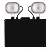 ESP Duceri Emergency Twin Spot 6W LED IP40 Lithium Battery Non-Maintained Black