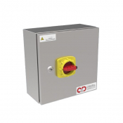 C&D Switch Disconnector 32a 3P+NL Sheet Steel Grey IP65