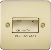 K/Bridge 10A Fan Isolator Switch - Brushed Brass
