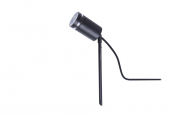 Integral outdoor stainless steel spike spotlight IP65 1xGU10 black