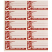 Ind Signs IS2050SA Fail Test Label Pk=50