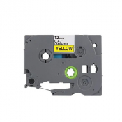 Brother Compatible Labelling Tape Cassette – Black on Yellow, 12mm wide