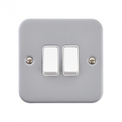 ELEX 2g 2w 10ax Metal Clad Light Switch