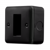 Click MetalClad Pro 1 Gang New Media Unfurnished Plate - 1 Aperture Black