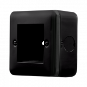 Click MetalClad Pro 1 Gang New Media Unfurnished Plate - 2 Apertures Black