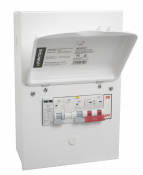 NAVITAS EV Con/Unt c/w 100A incomer 40A BD 2P RCBO & T2 Hybrid SPD kit (C Curve)