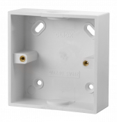 Click Polar 1 Gang 29mm Deep PVC Pattress Box - Conduit