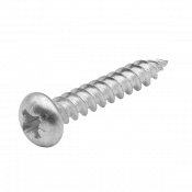 Unicrimp POZI ROUND HEAD TWIN THREAD BZP WOOD SCREWS 10 X 1inch