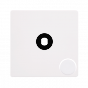 Click Definity 1 Gang Unfurnished Dimmer Plate- 1 Aperture | Metal | White plate