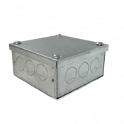 100x100x75mm Galv Adaptable Box c/w 20mm KO's