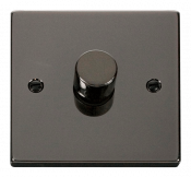 Click Deco 1 Gang 2 Way 100W Trailing Edge Dimmer Switch Black Nickel