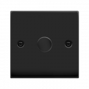Click Deco 1 Gang 2 Way 100W Trailing Edge Dimmer Switch Matt Black