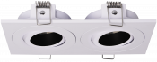 ArcLED IP65 GU10 Baffled Tilt Dual Downlight (Sand White Bezel, Black Baffle)