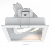ArcLED Open Fired Rated IP20 GU10 Square Tilt Baffle Downlight (Sand White)