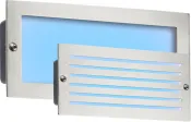 K/Bridge 230V IP54 5W Blue LED Recessed Brick Light - Brushed Steel Fascia