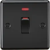  K/Bridge 45A DP Switch with Neon (1G size) - Matt Black