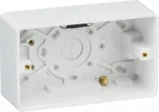 K/Bridge Double 47mm Pattress Box with Earth Terminal and Cable Strain Relief