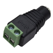 FEMALE 12V DC CCTV PLUG GREEN/BLACK