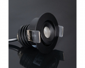 KSR Mimas Mini 3w 3000K 107lm LED Tilt Downlight Black