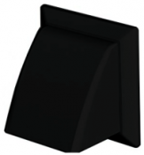 100mm Round Black Cowled Outlet