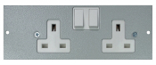 TASS Right Hand Twin Switched Sockets Plate