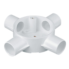 Marshall Tufflex 4 Way Circular Box 25mm White