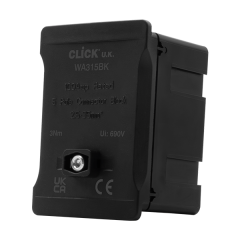 Click 100A 1 Pole 5 x 35mm&sup2; Connectable Link Box Black
