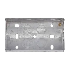 Specified 2gang 35mm metal flush switch & socket box