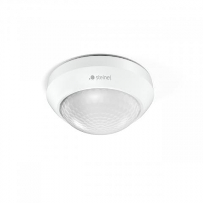 Steinel IS360-3 White Detector Black 2kW PIR 60&deg; detection angle and up to &Oslash; 24 m detection range IP54
