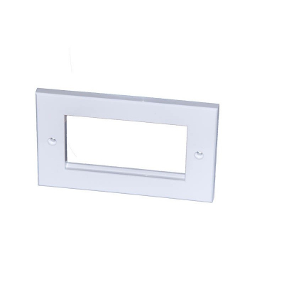 CONNECTIX 2G 4MOD Flat Euro Style Faceplate Square Edge